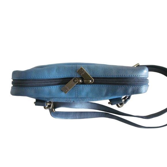 Anuschka Genuine Leather Hand-Painted Crossbody Bag with Zebra Sunset Design - Picture 14 of 16